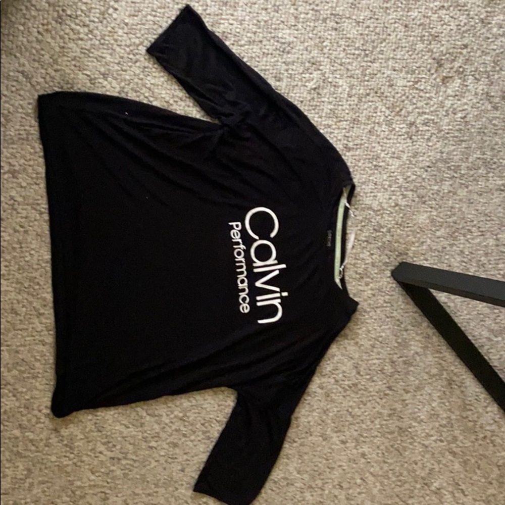 Black Mid length sleeved Calvin Klein shirt